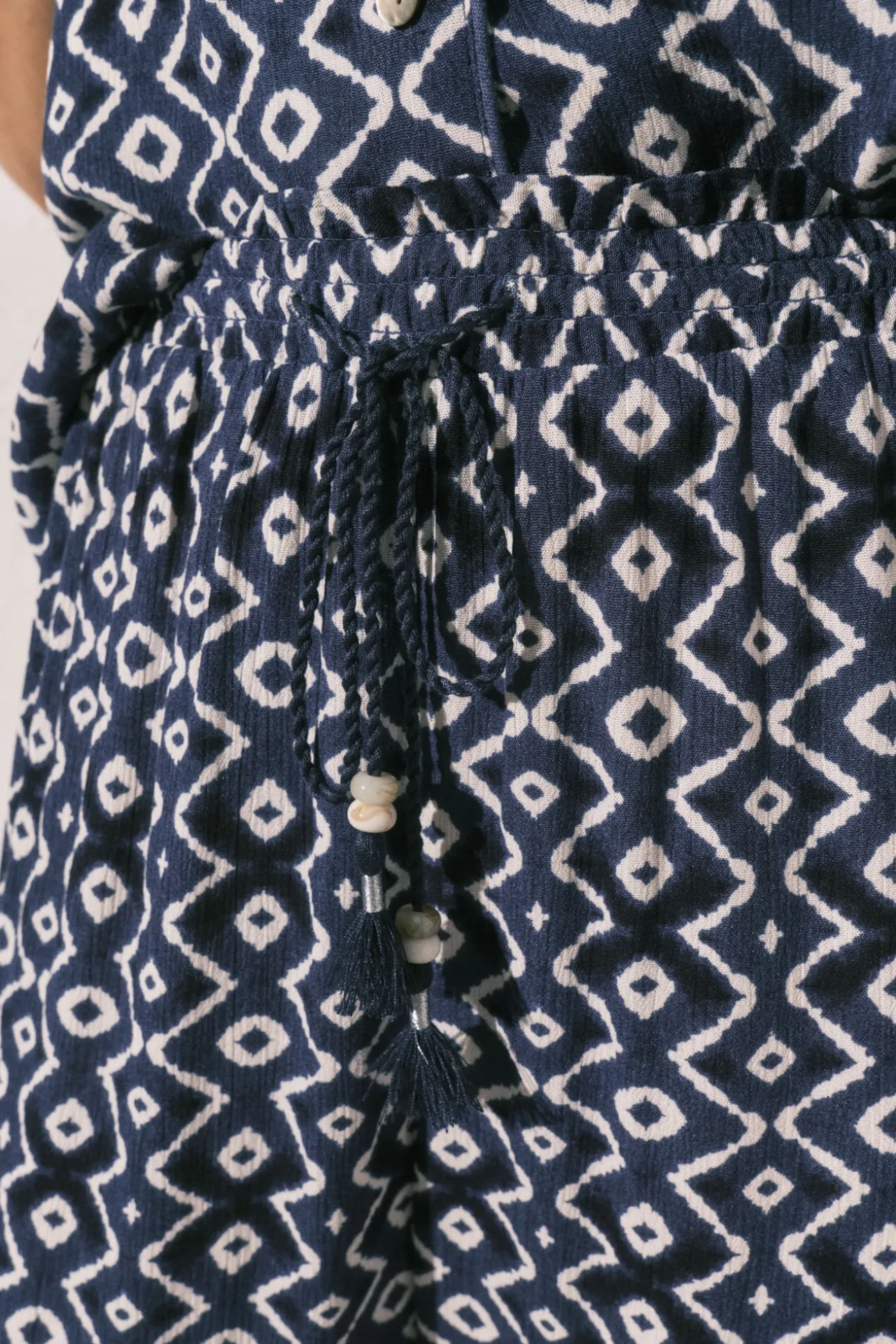 Pijama comprido camiseiro estampado azul