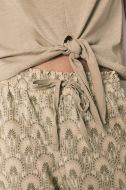 Pijama comprido em algodão com nó