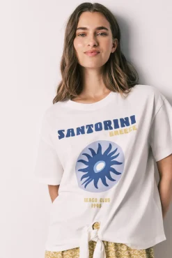 Pijama comprido em algodão Santorini