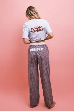 Pijama comprido em algodão xadrez
