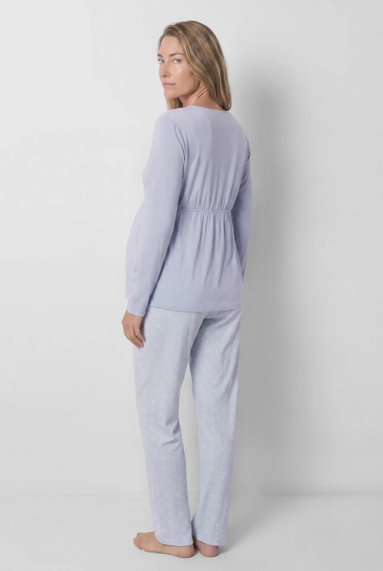 Pijama comprido maternity capri azul