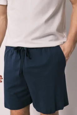 Pijama curto de homem em algodão vermute
