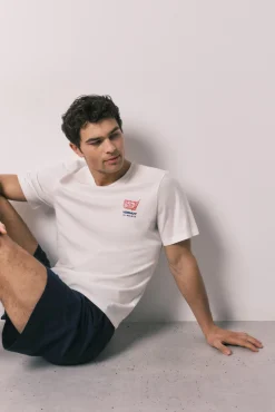 Pijama curto de homem em algodão vermute