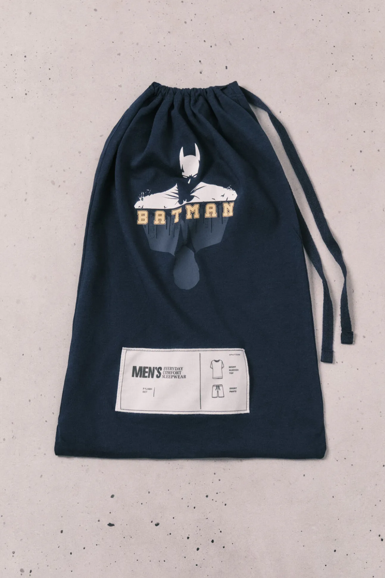 Pijama curto de homem em algodão Batman