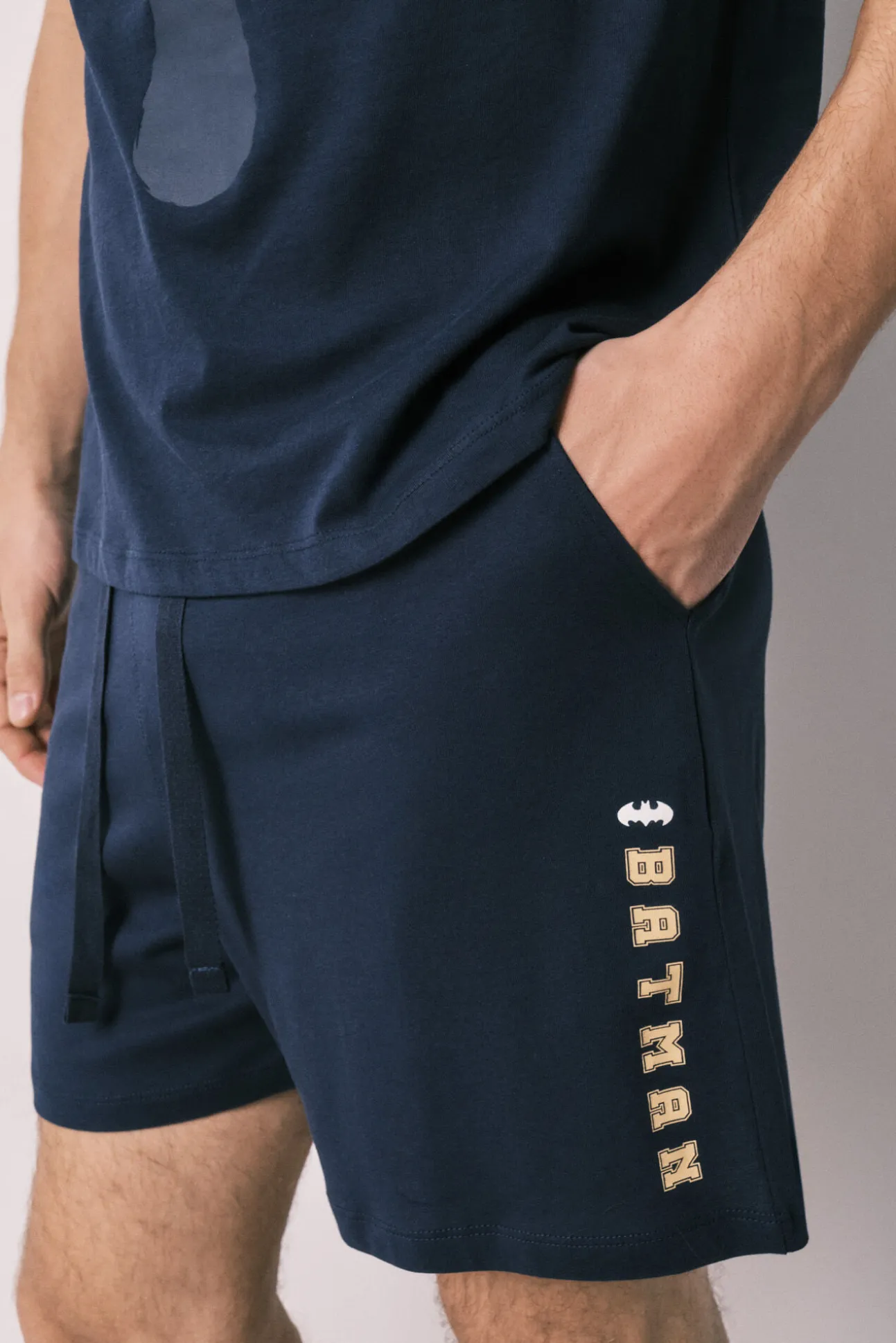 Pijama curto de homem em algodão Batman