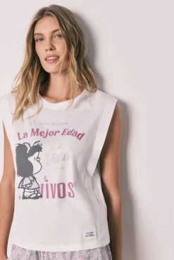 Pijama curto em algodão Mafalda