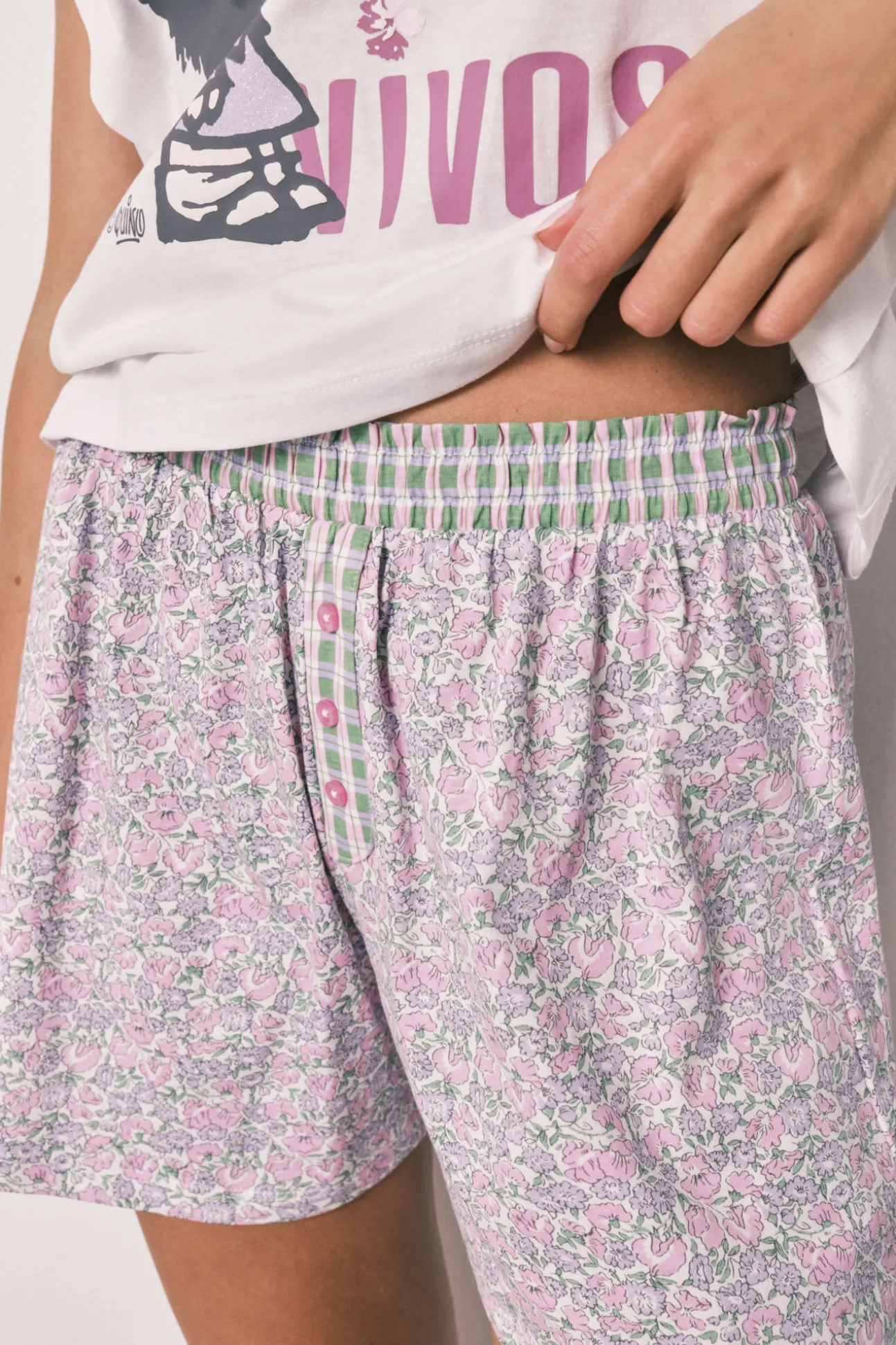Pijama curto em algodão Mafalda