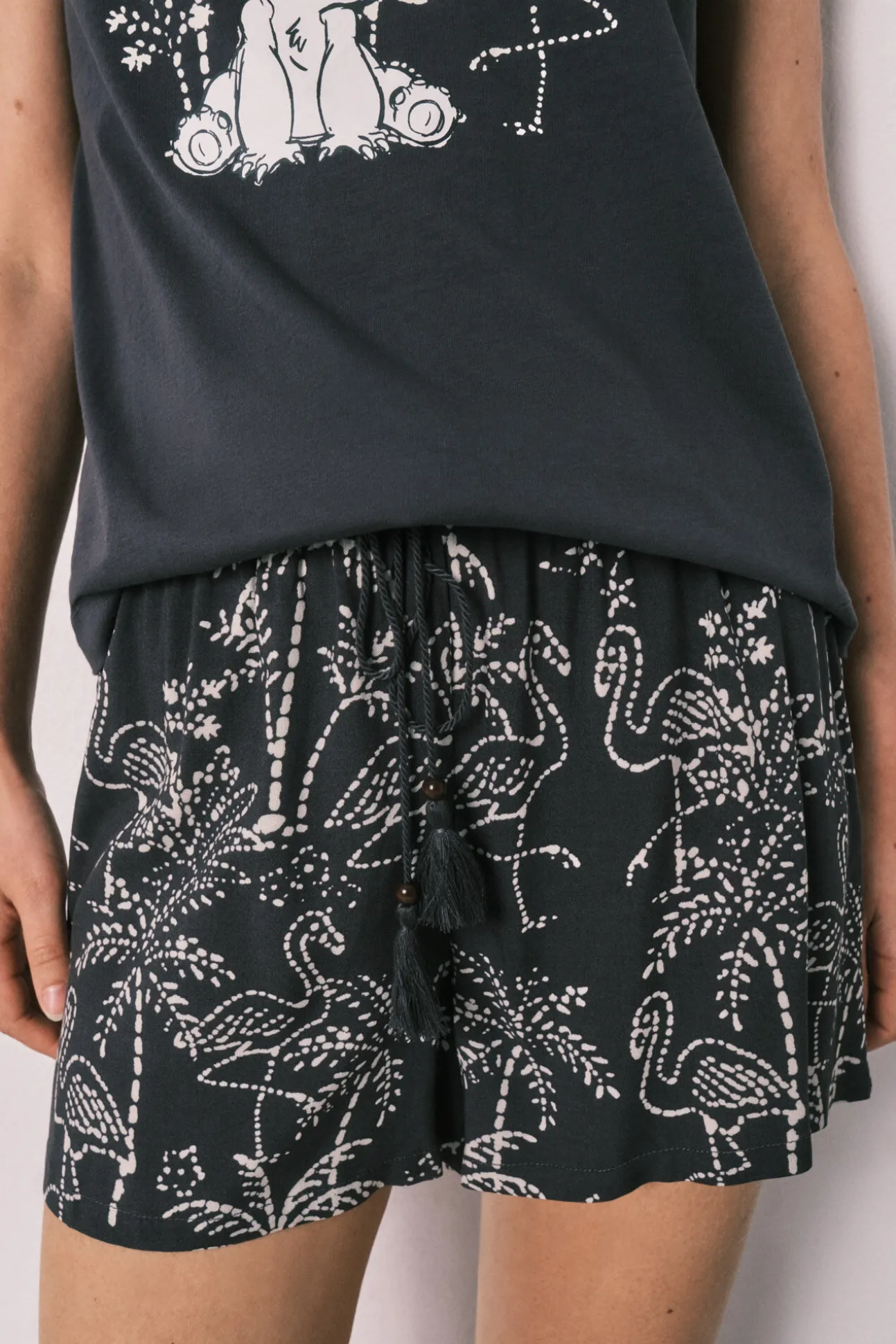 Pijama curto em algodão sem mangas Stitch