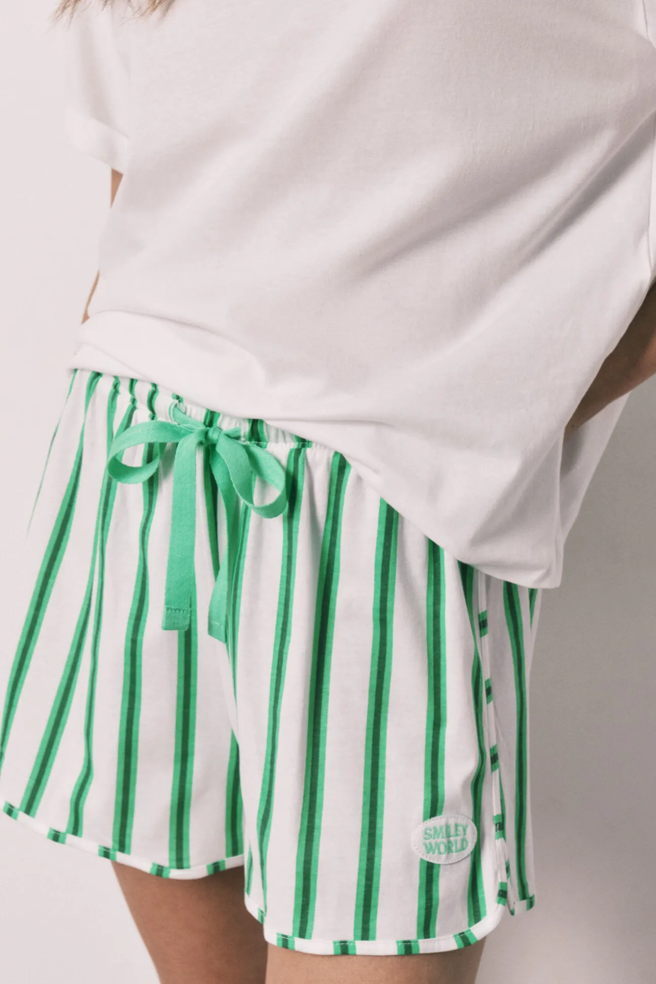 Pijama curto em algodão SmileyWorld® branco