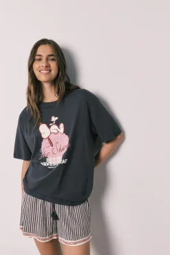 Pijama curto em algodão Snoopy