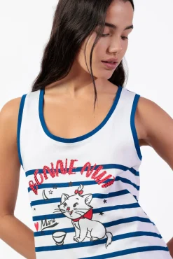 Pijama curto riscas Paris Marie Aristogatos