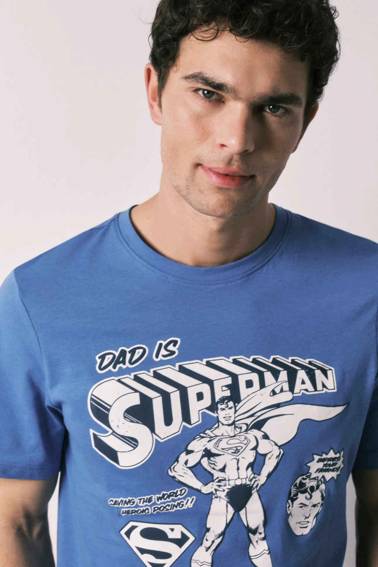 Pijama de homem comprido em 100% algodão Superman