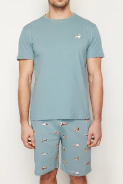 Pijama de homem em algodão estampado animal