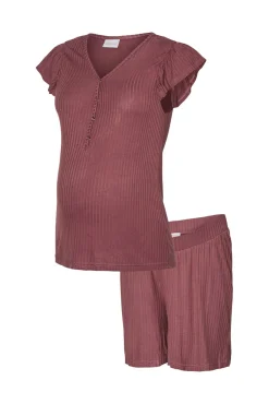 Pijama manga curta maternidade e amamentação