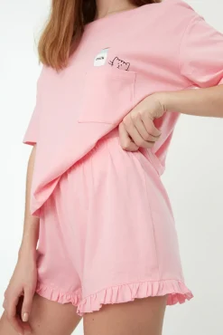 Pijama regular em algodão