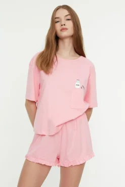 Pijama regular em algodão