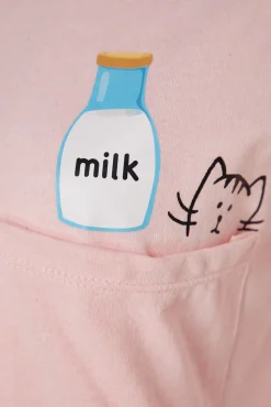 Pijama regular em algodão