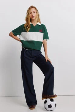 Polo desportivo com contraste