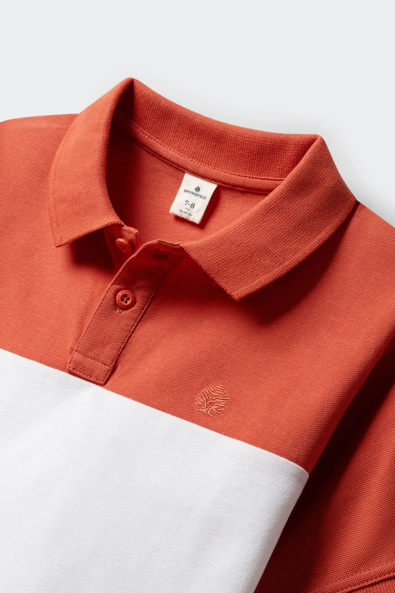 Polo oxford cortado e cosido para menino