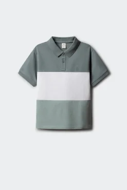 Polo oxford cortado e cosido para menino