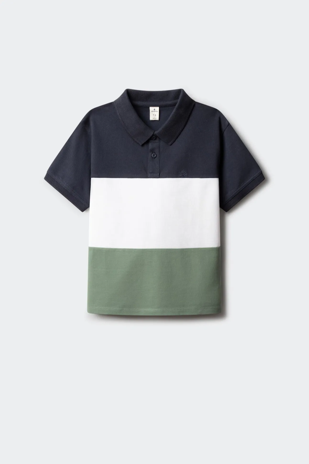 Polo oxford cortado e cosido para menino
