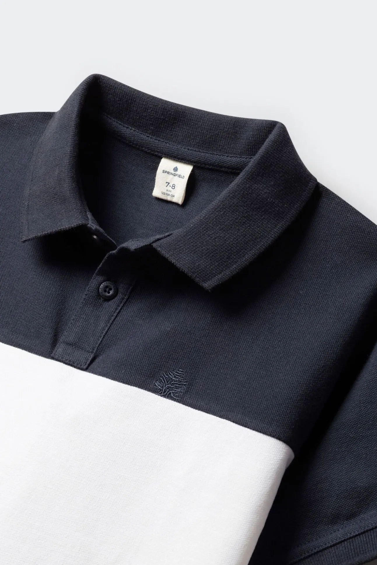 Polo oxford cortado e cosido para menino