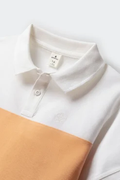Polo oxford cortado e cosido para menino