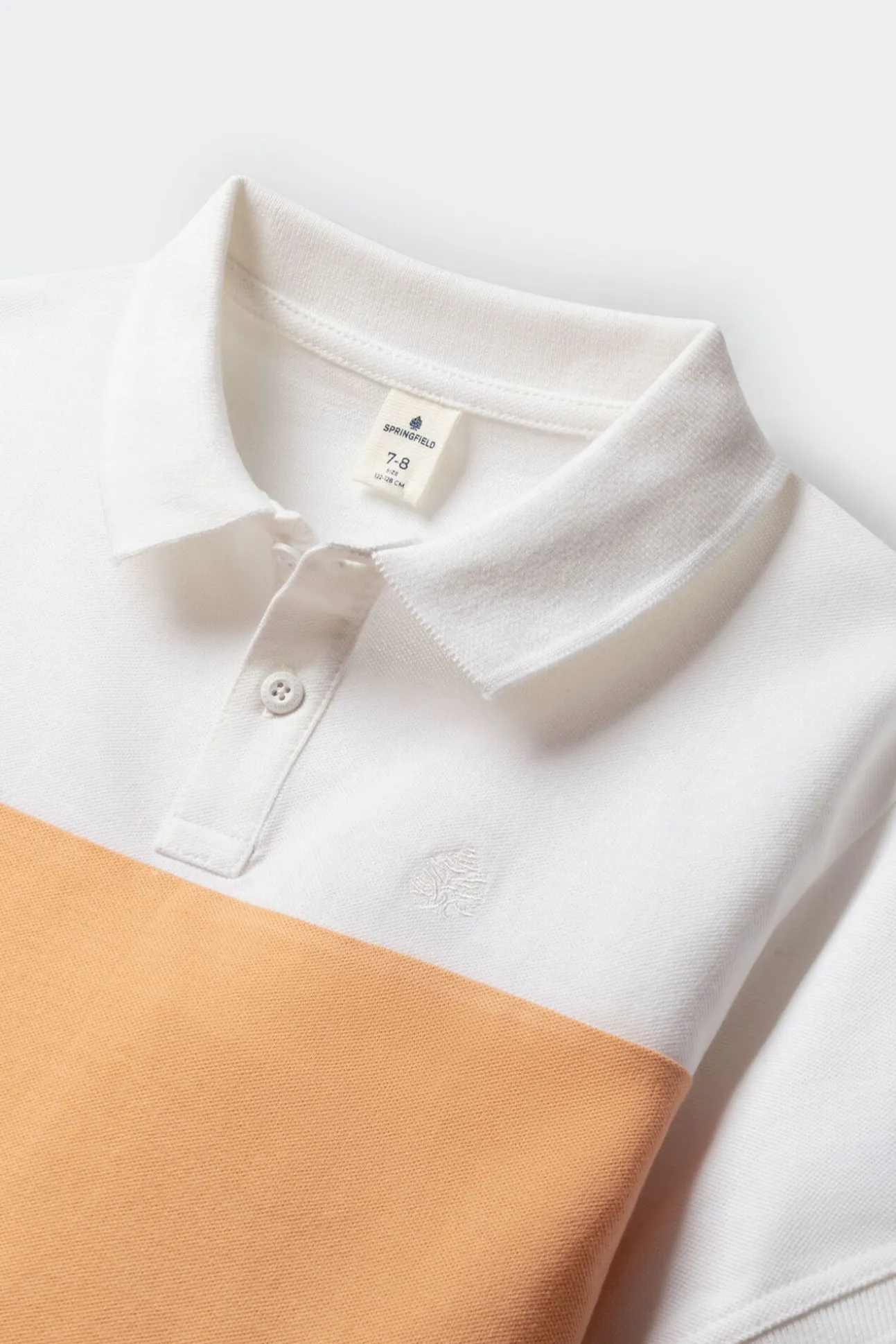 Polo oxford cortado e cosido para menino