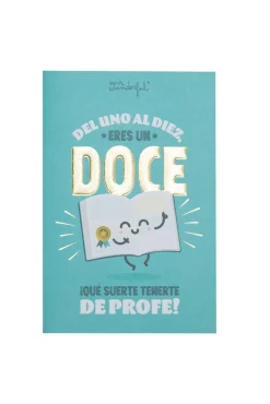 Postal - De um a dez, você tem doze anos. Que sorte ter você como professor!