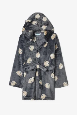 Robe infantil com estampado de urso