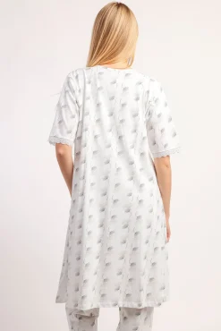 Robe curta de renda com estampado floral
