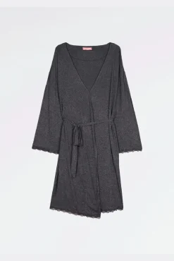 Robe pré-mamã com renda no tom