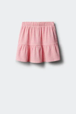 Saia estampado vichy menina