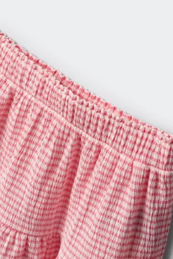 Saia estampado vichy menina