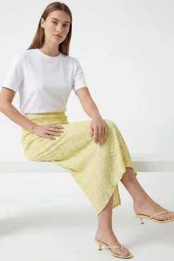 Saia midi estampada