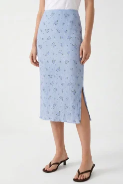 Saia midi estampada