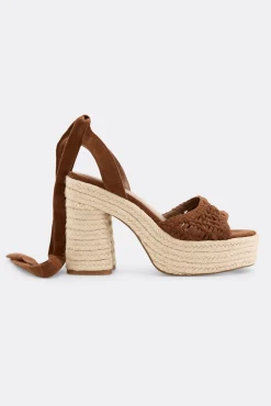 Sandalia plataforma crochet