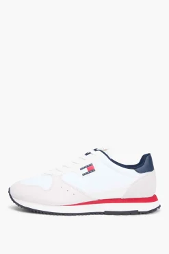 Sapatilhas runner Tommy Jeans brancas com detalhes em contraste