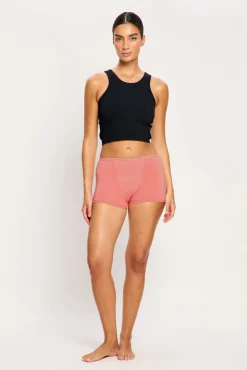 Short Menstrual em Bambu Fluxo Super Coral