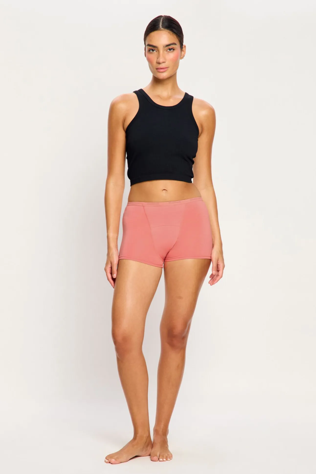 Short Menstrual em Bambu Fluxo Super Coral