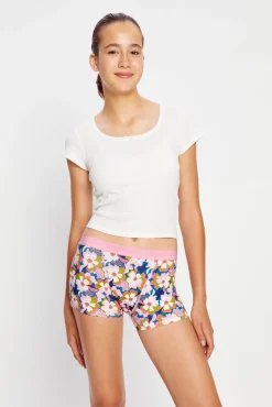 Short Menstrual Teen em Algodão Orgânico Fluxo Super Pink