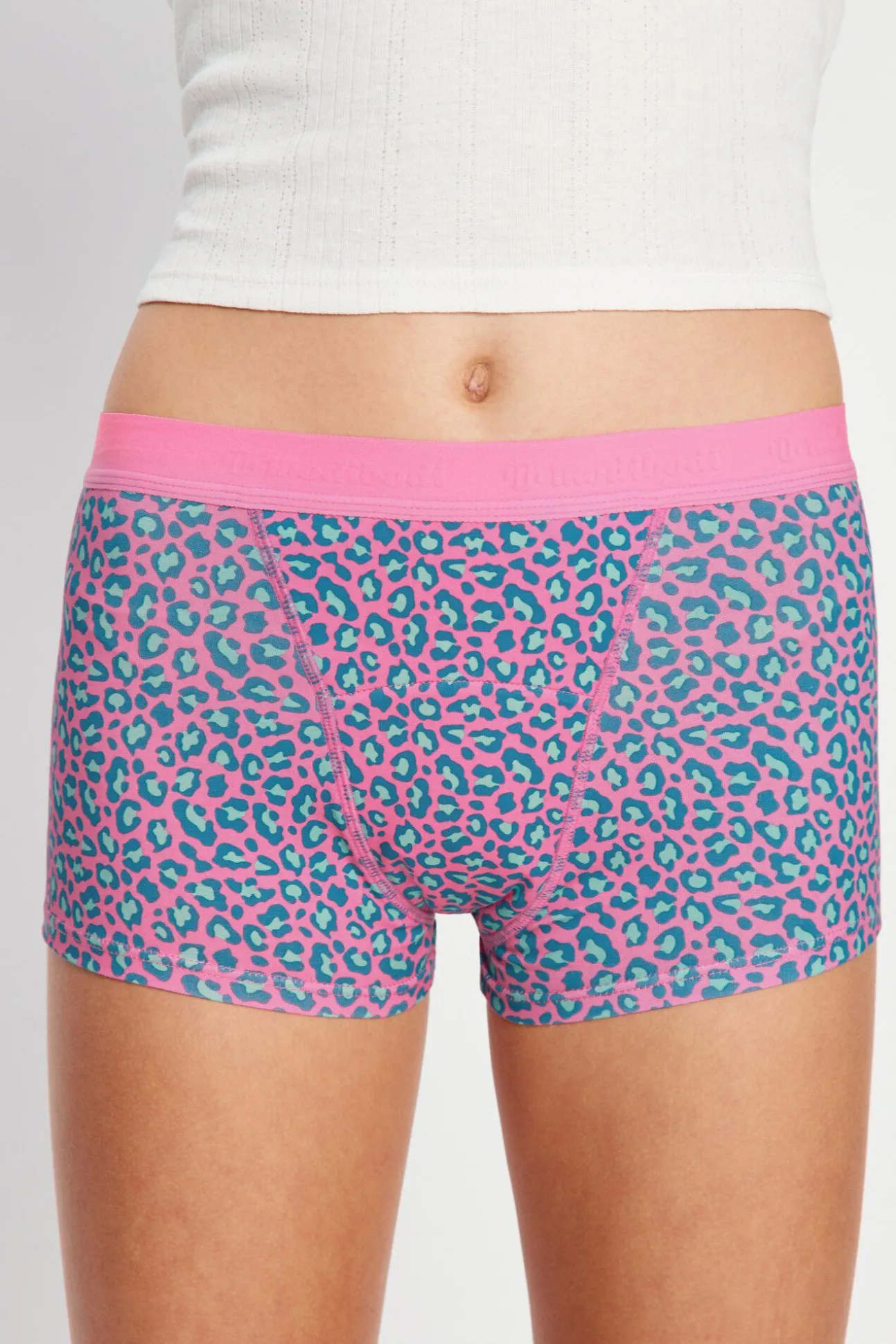 Short Menstrual Teen em Algodão Orgânico Fluxo Super Pink