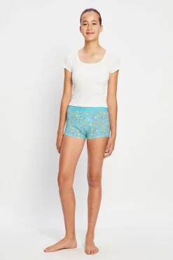 SmileyWorld® Short Menstrual Teen em Algodão Orgânico Fluxo Super Blue