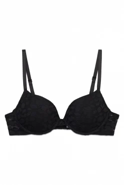 Soutien clássico BEAUTIFUL com enchimento em renda preto