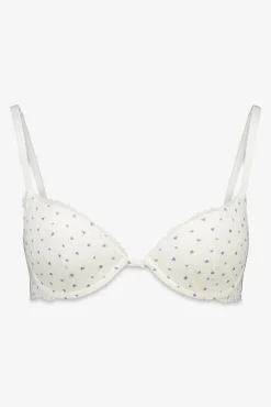 Soutien clássico com corações em algodão branco BEAUTIFUL