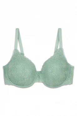 Soutien clássico com enchimento em renda verde BEAUTIFUL