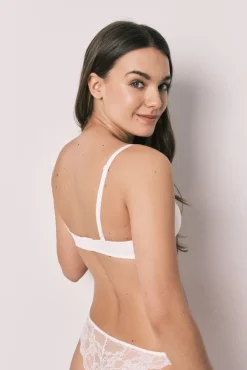 Soutien clássico com enchimento em renda branco BEAUTIFUL