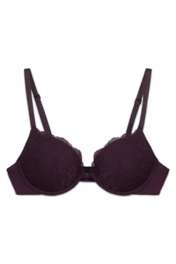 Soutien clássico com enchimento em renda roxo BEAUTIFUL