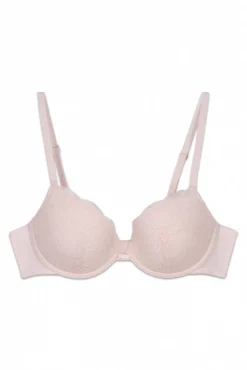Soutien clássico com enchimento em renda rosa BEAUTIFUL