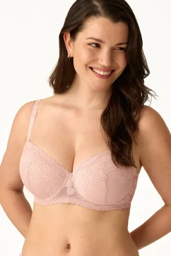 Soutien com aro com enchimento em renda floral